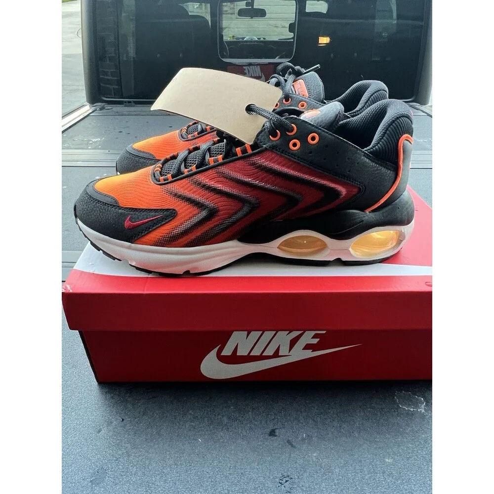 New Nike Air Max TW SE Total Orange Black Size 9 Mens Sneakers Retro Shoes